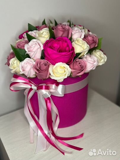 Букет из мыльных роз