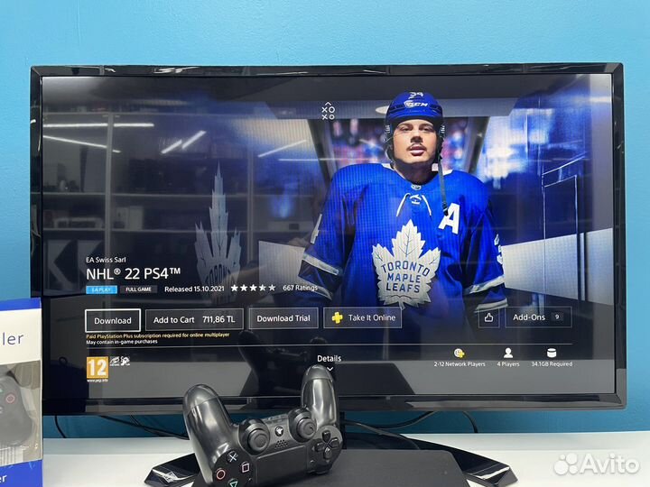 Sony playstation PS4 FAT + 100 игр подписка на год