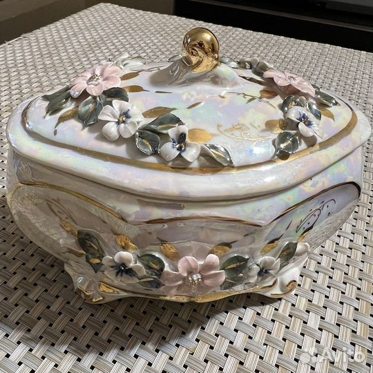 Кисловодский фарфор шкатулка вазочка