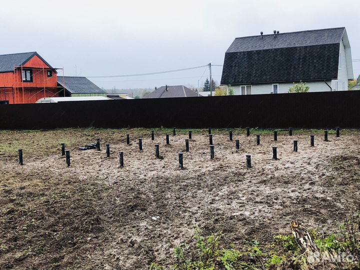 Винтовые сваи под ключ установка