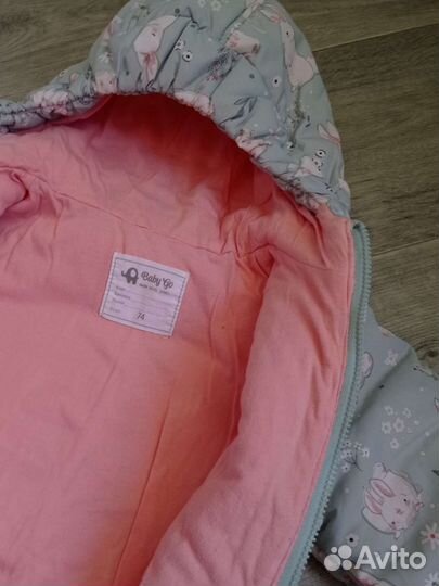 Зимний комбинезон для девочки 74