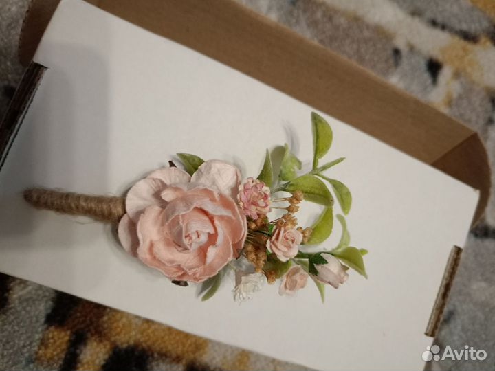 Набор для свадьбы (бутоньерка и повязка на руку)