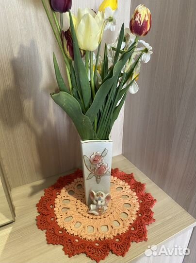Салфетка ажурная.Вязаная салфетка