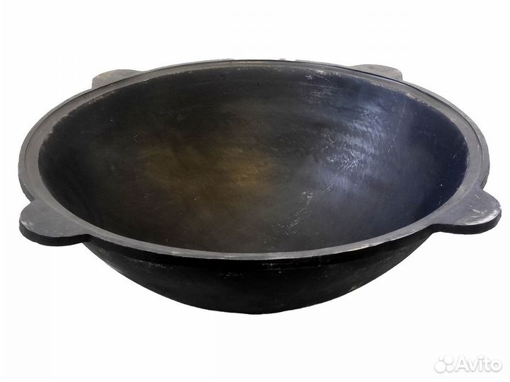 Казан 22л чугунный узбекский круглое дно, с крышко