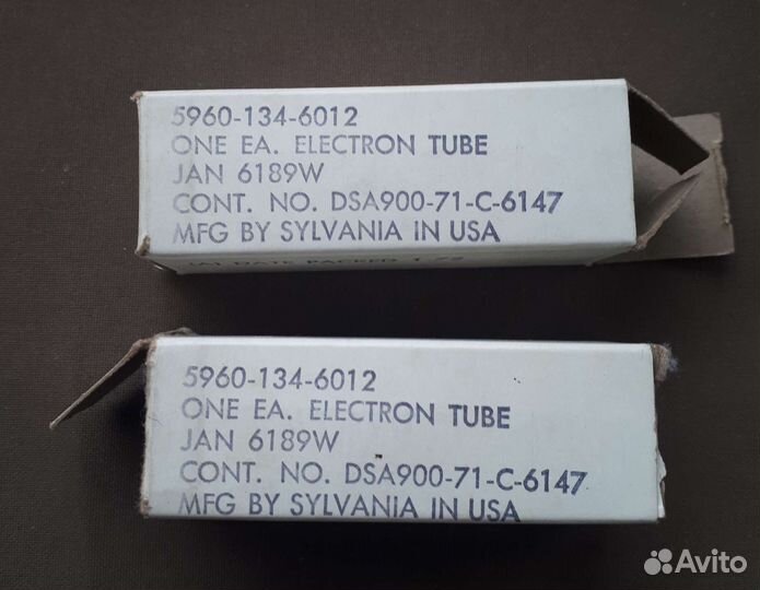 Радиолампы jan 6189w. ecc82