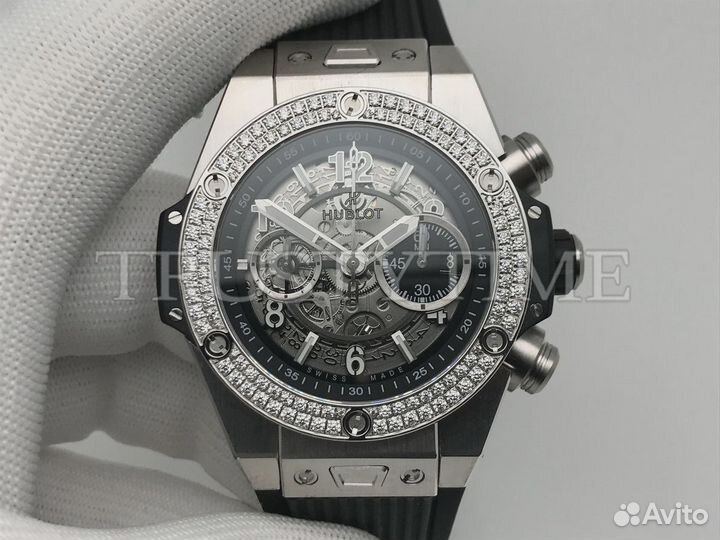 Часы Hublot Big Bang Unico Titanium Diamonds 44mm 421.NX.1170.RX.1104