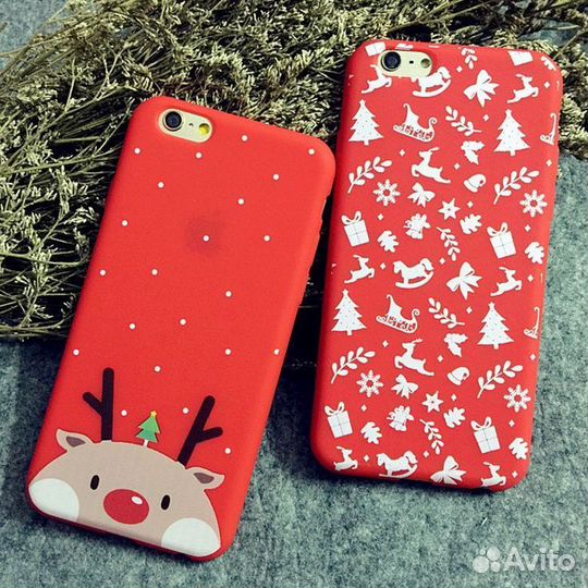 Новогодние чехлы на телефон