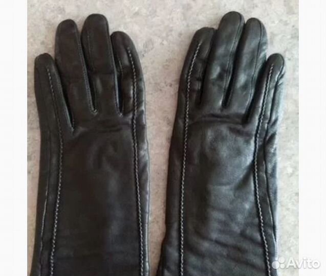 Перчатки женские кожаные