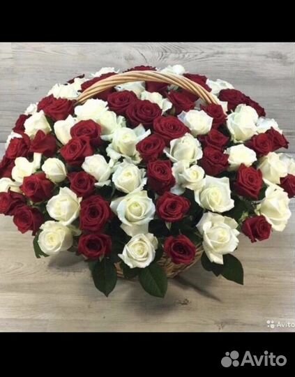 101 Роза в корзине