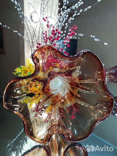 Ваза цветное стекло. з-д 