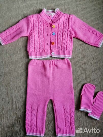 Трикотажный костюм детский 6-12 мес