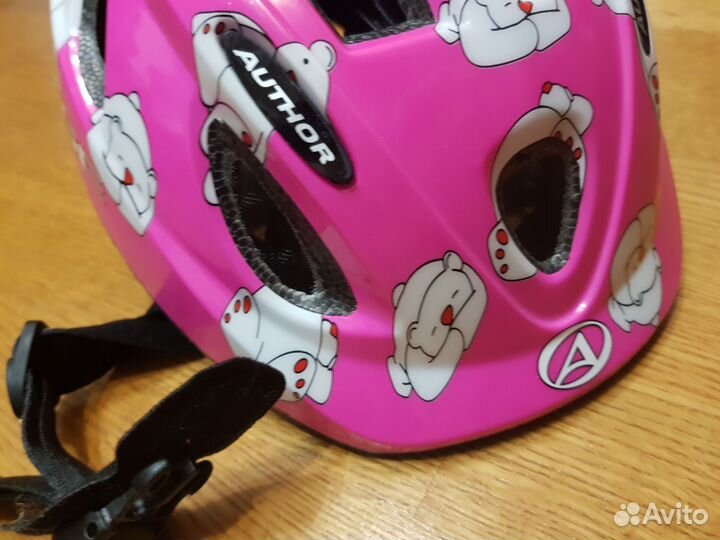 Велошлем детский Author розовый Bear 48-54 см