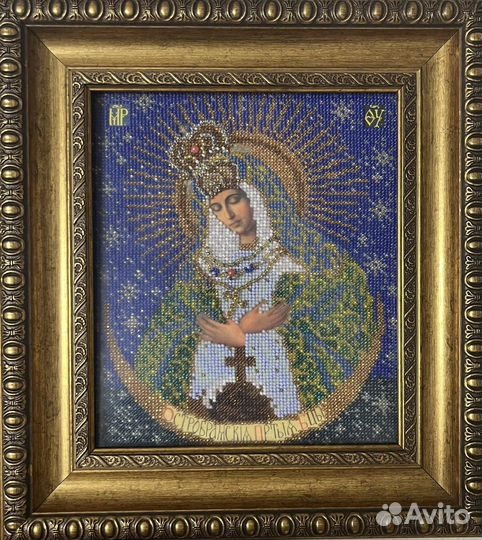 Икона, вышитая бисером