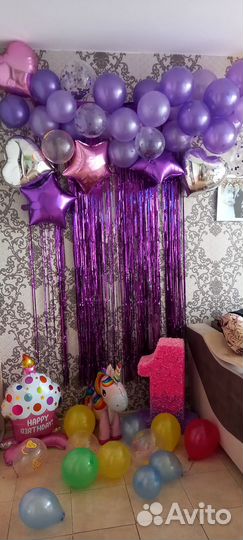 Цифра 1 на годик девочке