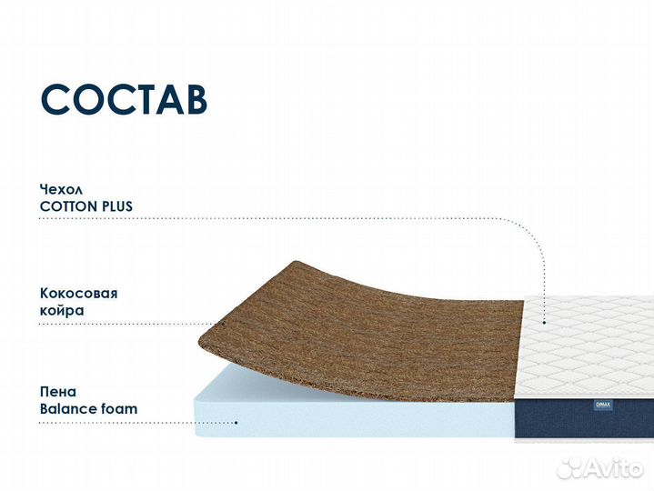 Матрас Димакс Практик Чип Ролл 10 кокос 90х200