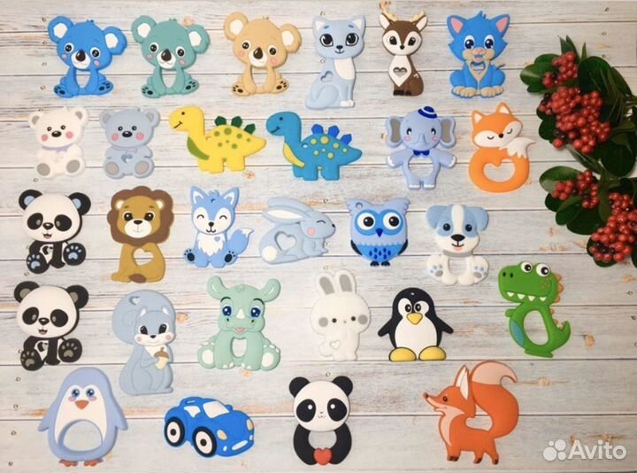 Именные держатели для пустышек, грызунки