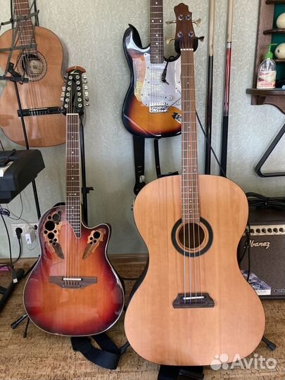 Бас-гитара электроакустическая мастеровая