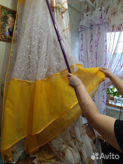 Нежная тюль высота 1.8 м