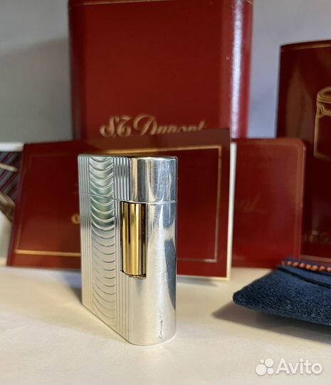 Зажигалка Dupont Soubreny Pipe Silver & Gold