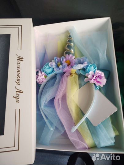 Ободок Единорожка с фатой новый Маленькая Леди