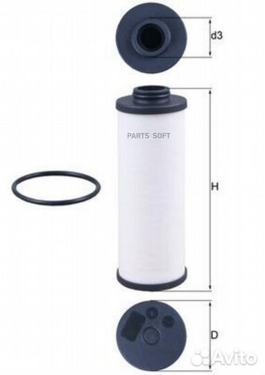 Mahle HX186D Фильтр гидравлический audi porsche A4