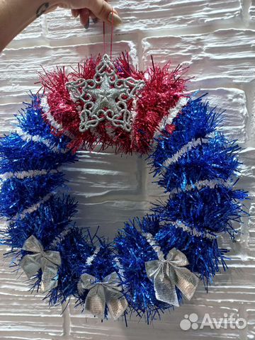 Новогодние игрушки, рождественский венок