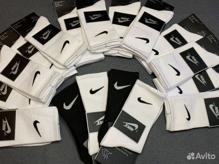 Носки nike высокие белые