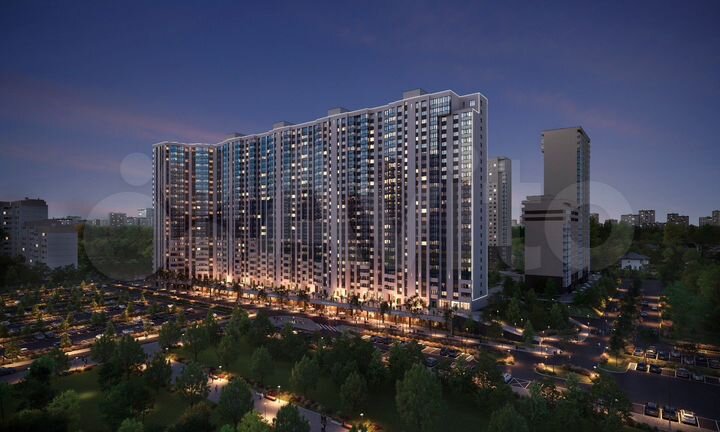 2-к. квартира, 61,8 м², 1/25 эт.