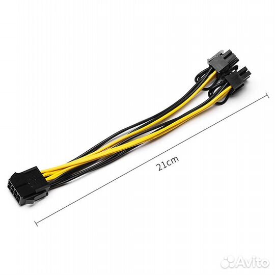 Переходник питания 8pin - x2 PCI-E 8pin (6+2pin)