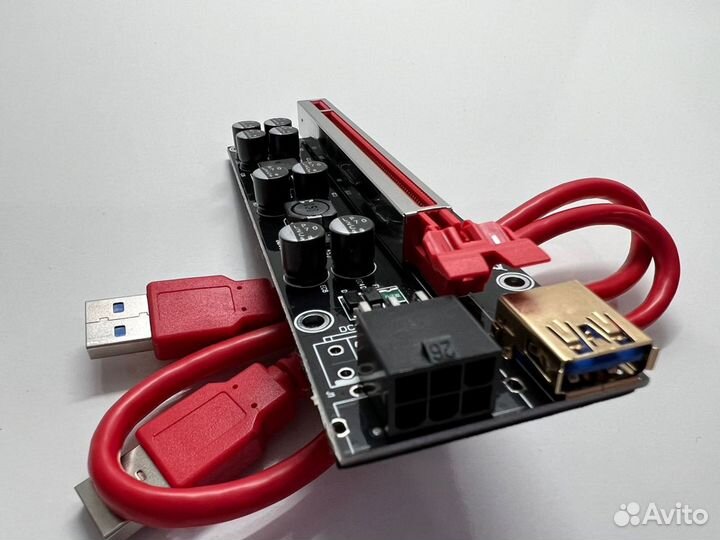 USB райзер для майнинга 009s plus PCI-E1x to 16x