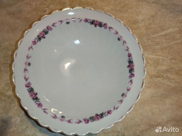 Ваза для фруктов керамическая Коростень СССР