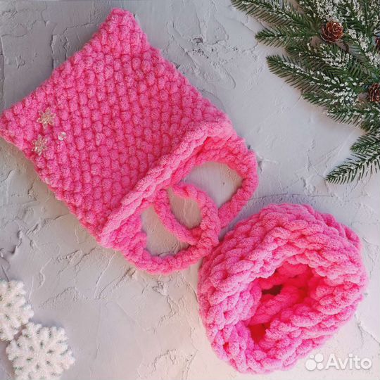 Шапка снуд детские зима