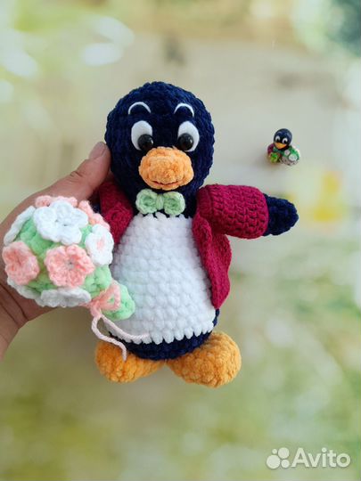 Вязаный пингвин киндер