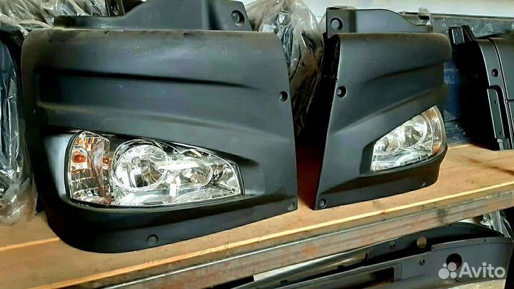 Боковины бампера с фарами Калина на Маз