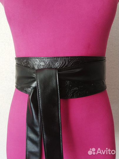 Женский широкий пояс кушак 026