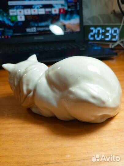 Фарфоровые статуэтки СССР кошка