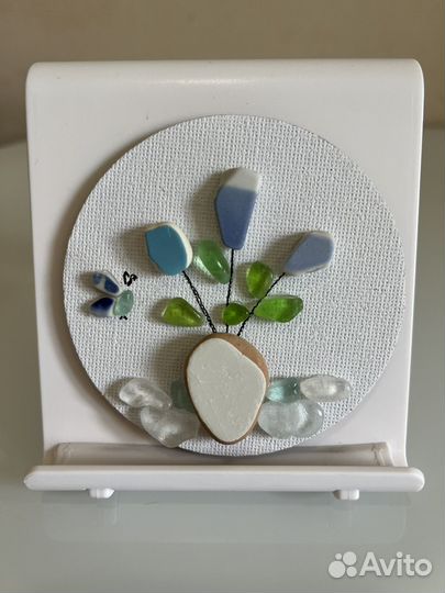 Картины из морской керамики и стекла