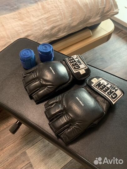Шингарды перчатки для MMA Green Hill
