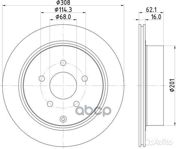 Диск тормозной зад BN-1116;FX-1056;43206-3J