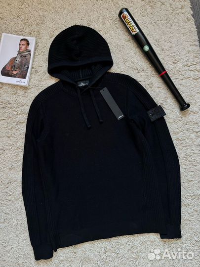 Stone Island Shadow Project Black Wool Hoodie