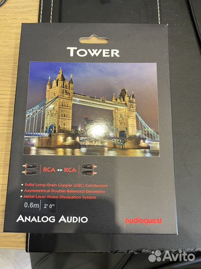 Кабель AudioQuest Tower 2RCA-2RCA, 0.6 м