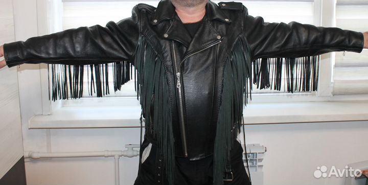 Кожаная мужская куртка