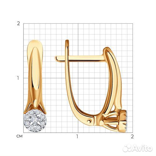 Серьги sokolov из золота, 1022149