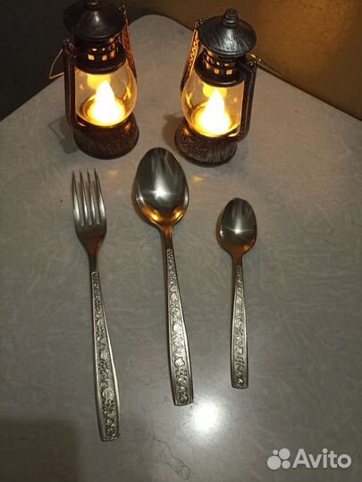 Столовые, десертные и чайные ложки, вилки СССР