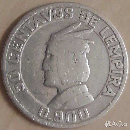 Гондурас 50 сентаво, 1937 Серебро