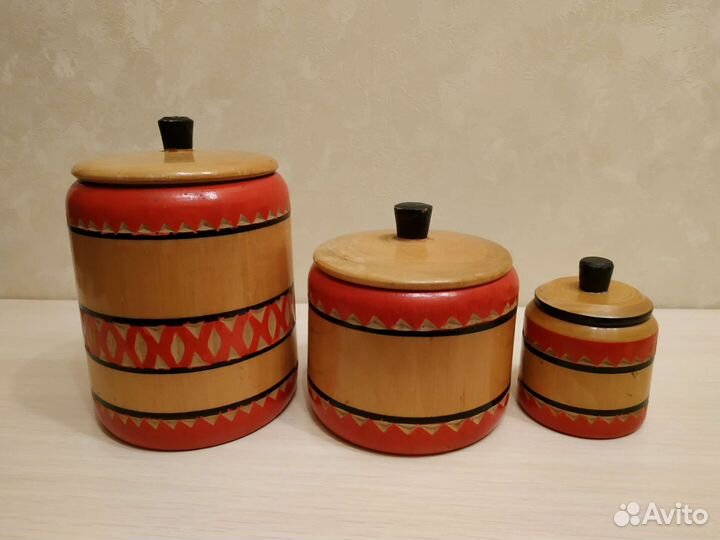 Набор деревянной посуды СССР, ступа СССР