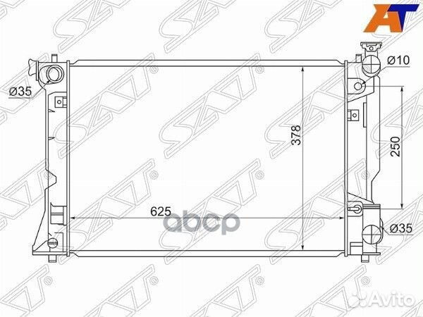 Радиатор Toyota Avensis (T250) 03-08 ty0002azt2