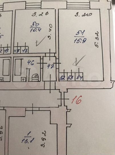Комната 27,8 м² в 2-к., 4/9 эт.
