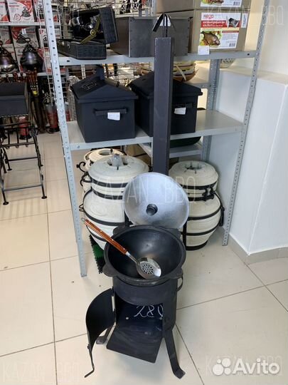 Казан 6 л и печь с трубой