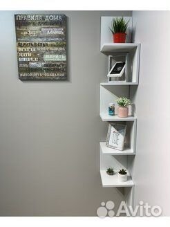 Полка навесная угловая